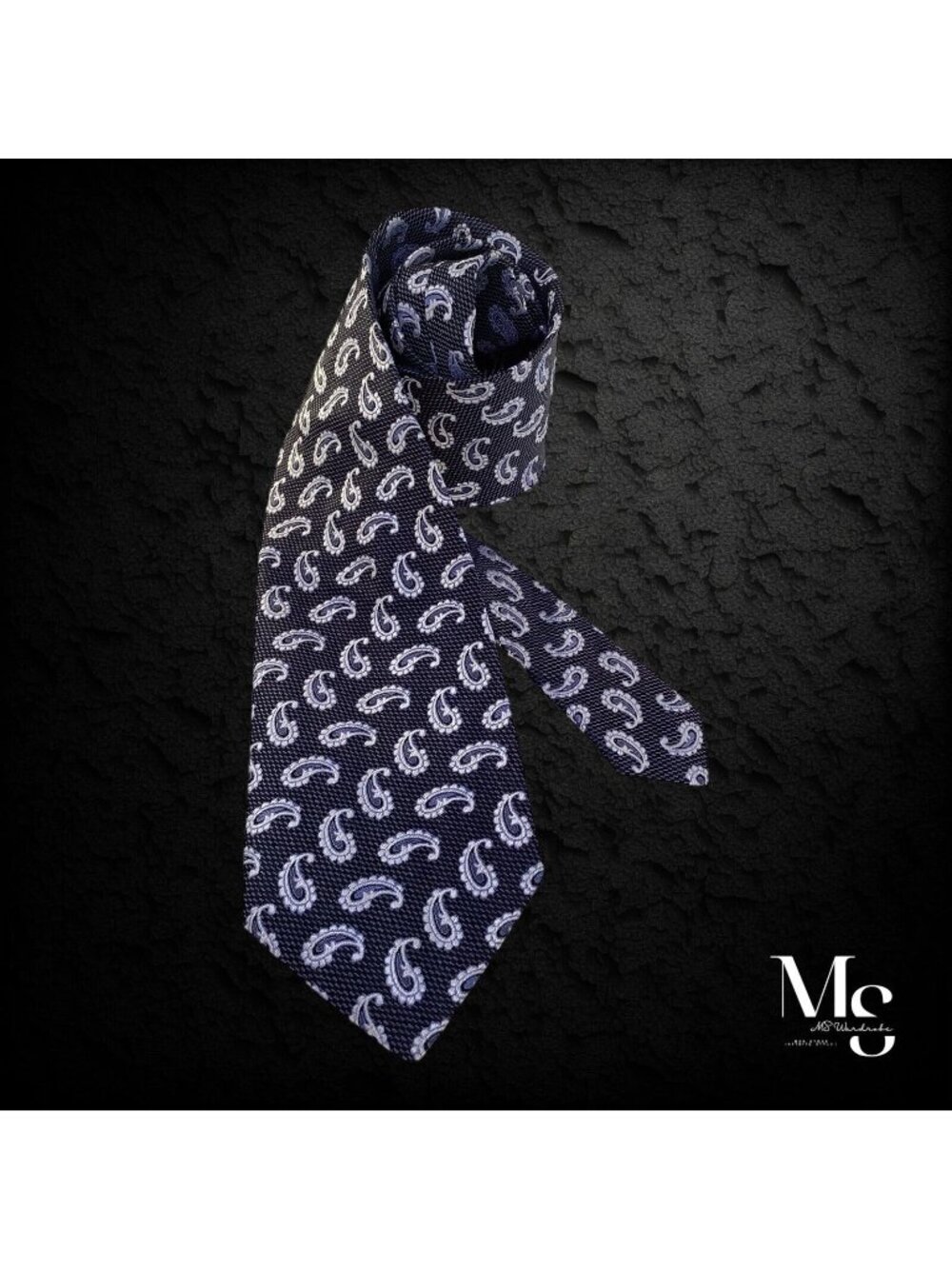 SERICA Gray Paisley Silk Tie Made In Italy 60’’ - 3.5’’ EUC